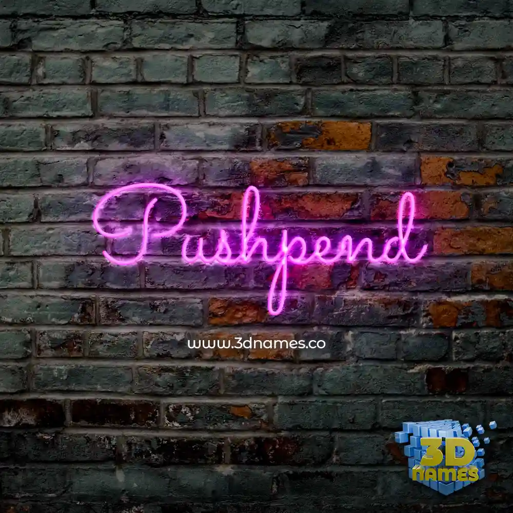 pushpend in Pink Neon style - 3D name wallpaper