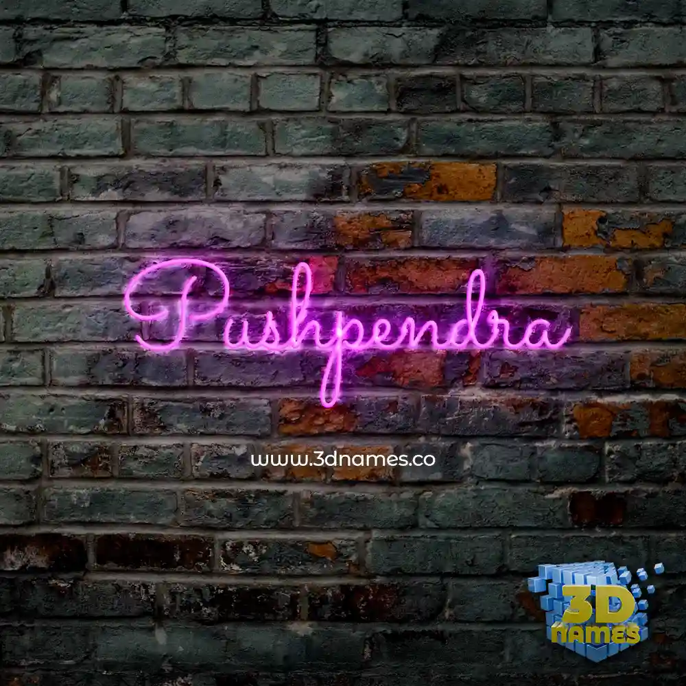 pushpendra in Pink Neon style - 3D name wallpaper