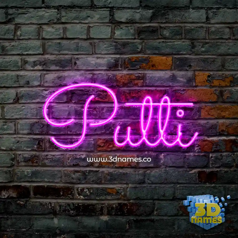 putti in Pink Neon style - 3D name wallpaper