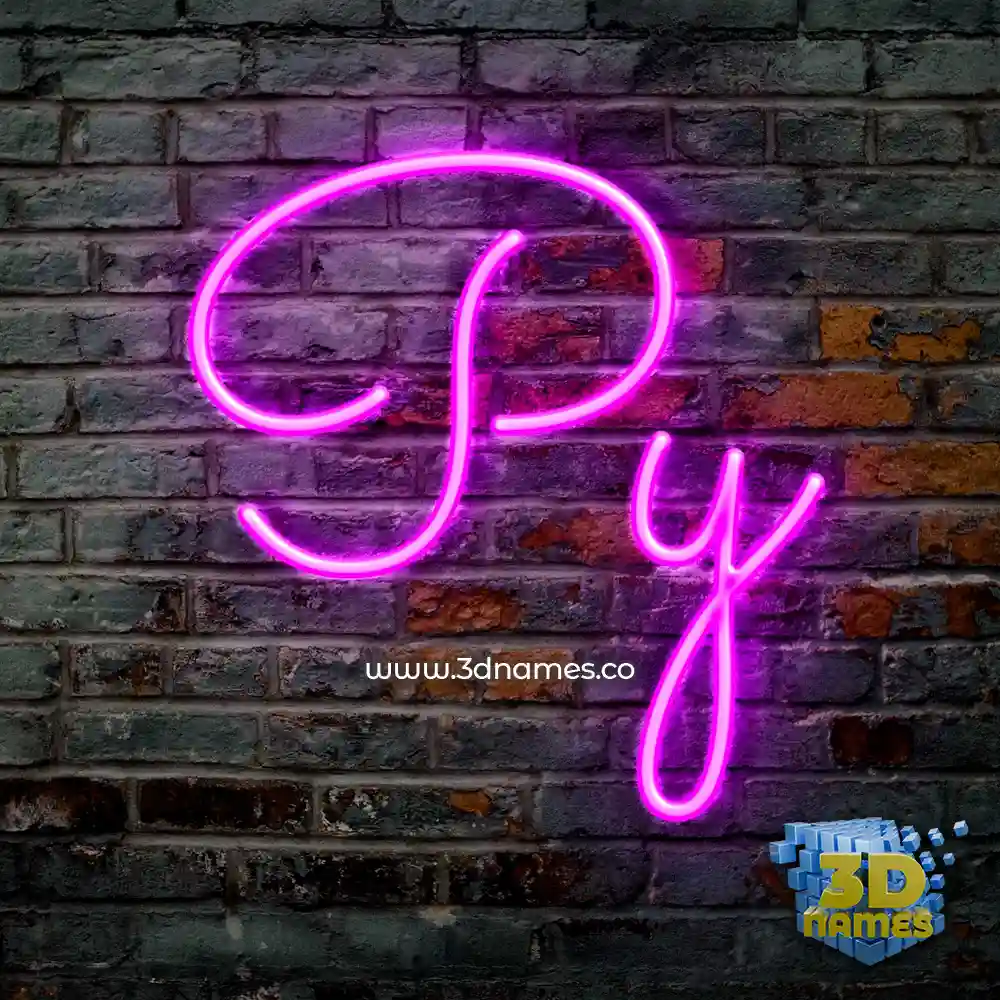 py in Pink Neon style - 3D name wallpaper