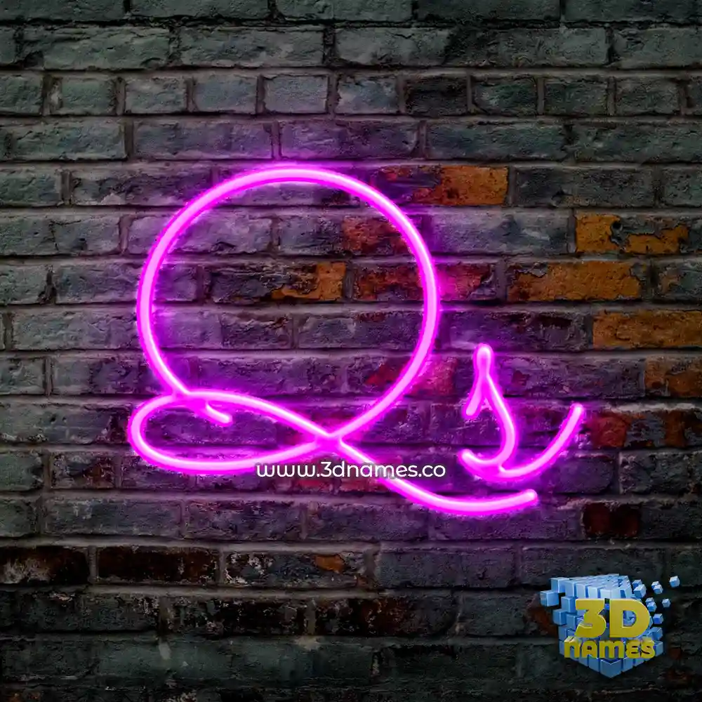 qs in Pink Neon style - 3D name wallpaper
