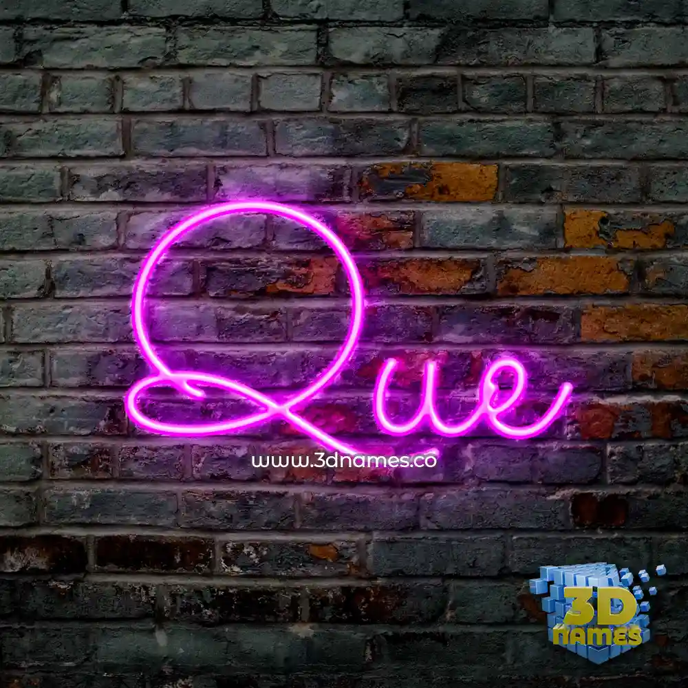 que in Pink Neon style - 3D name wallpaper