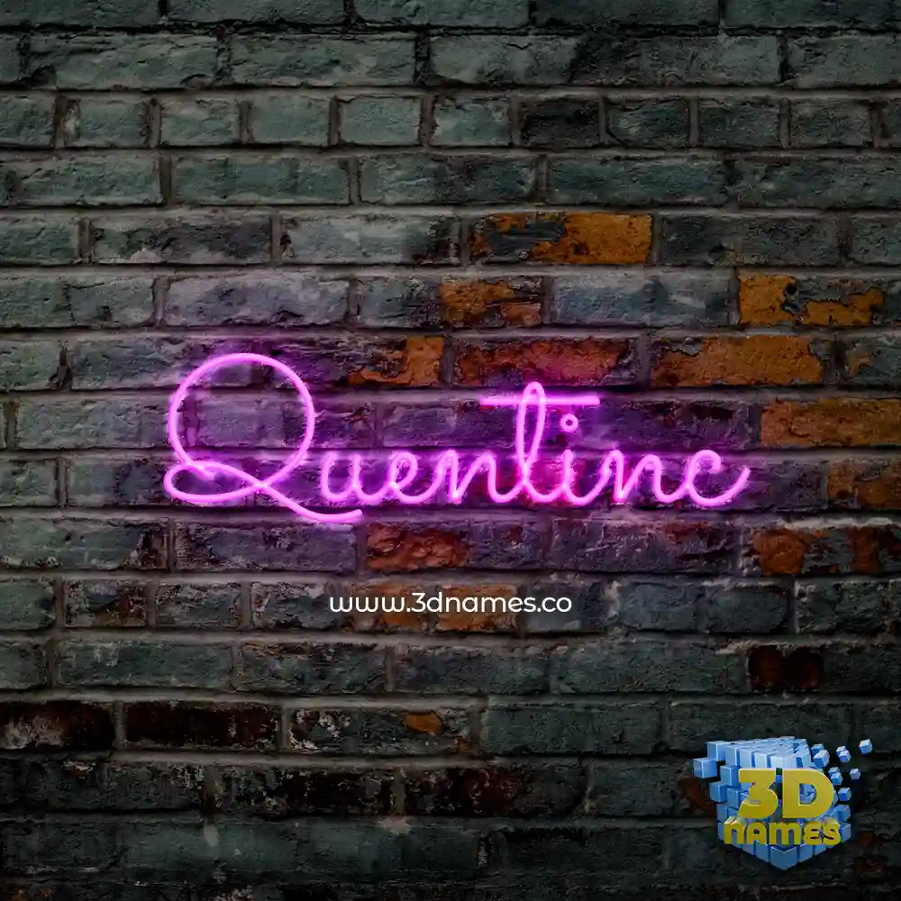 quentinc in Pink Neon style - 3D name wallpaper