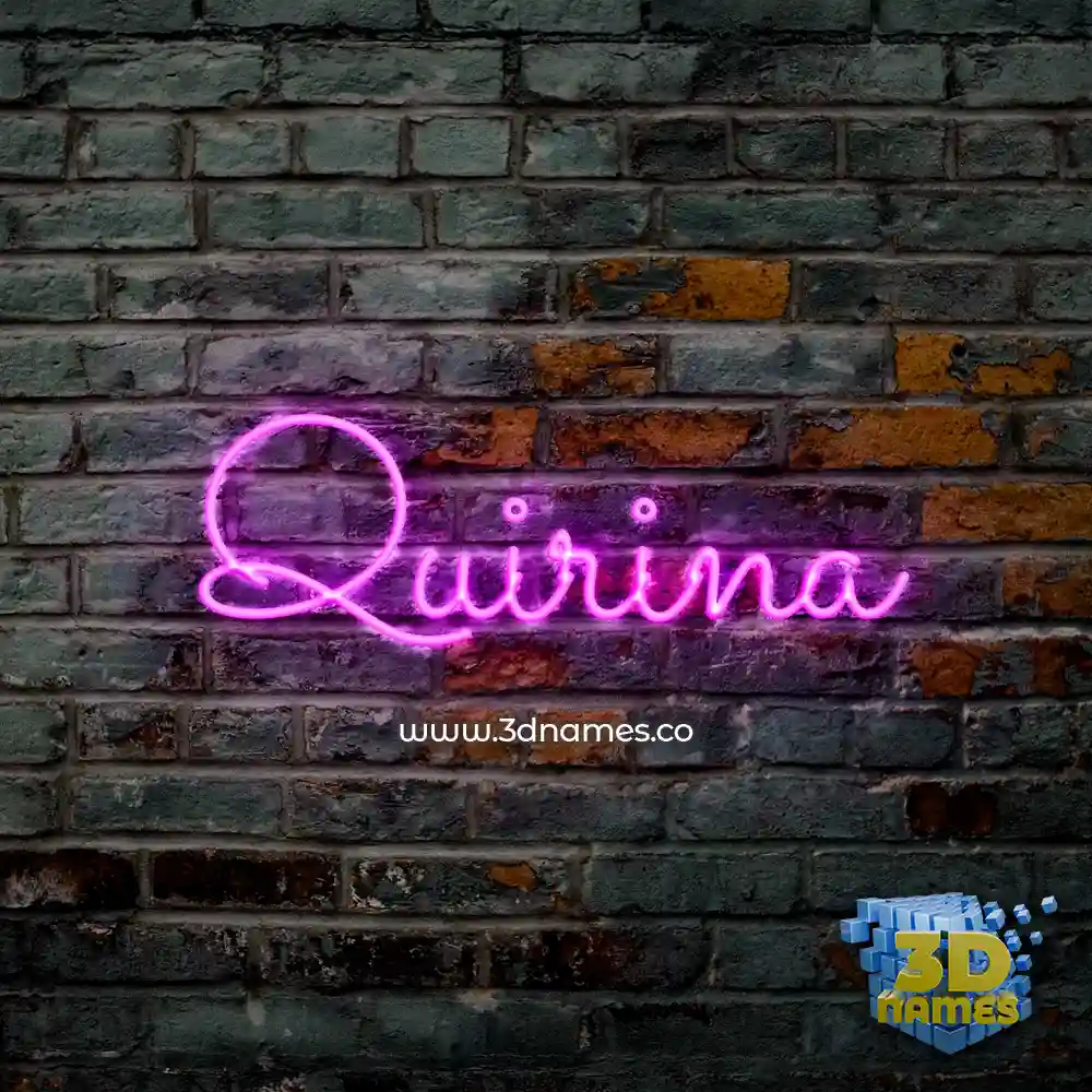quirina in Pink Neon style - 3D name wallpaper