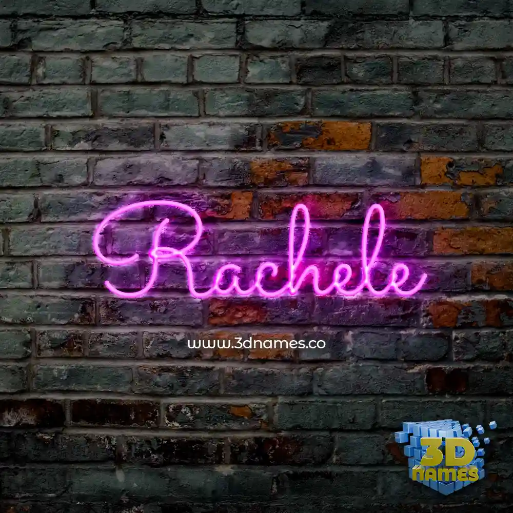 rachele in Pink Neon style - 3D name wallpaper