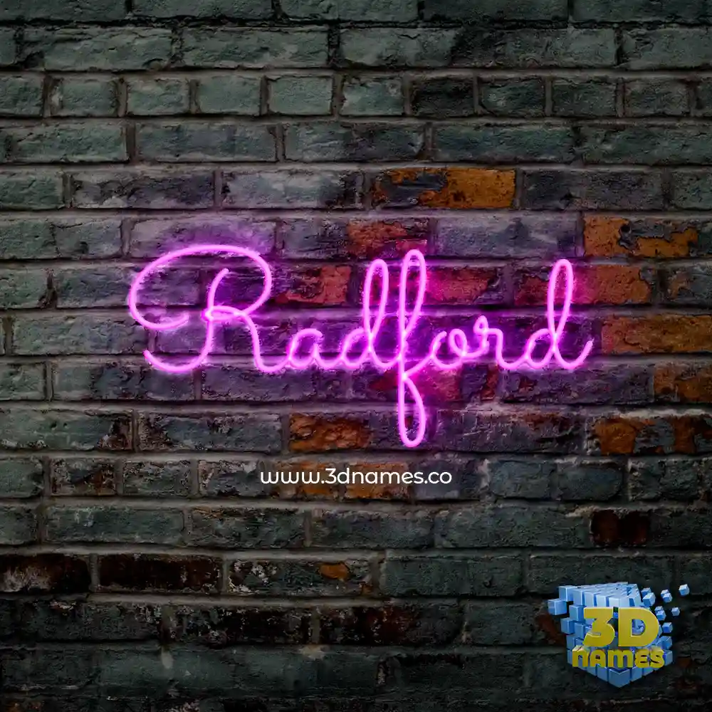 radford in Pink Neon style - 3D name wallpaper