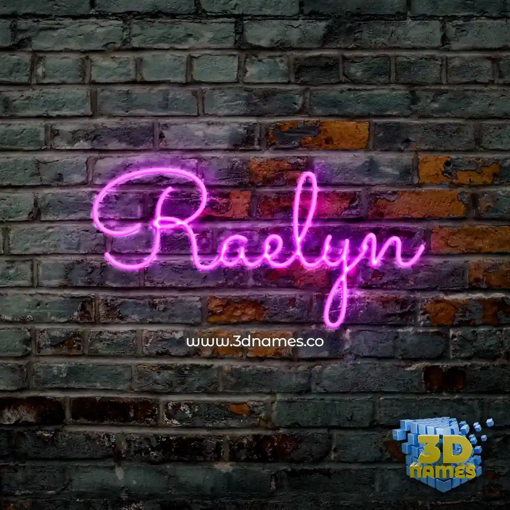 raelyn in Pink Neon style - 3D name wallpaper