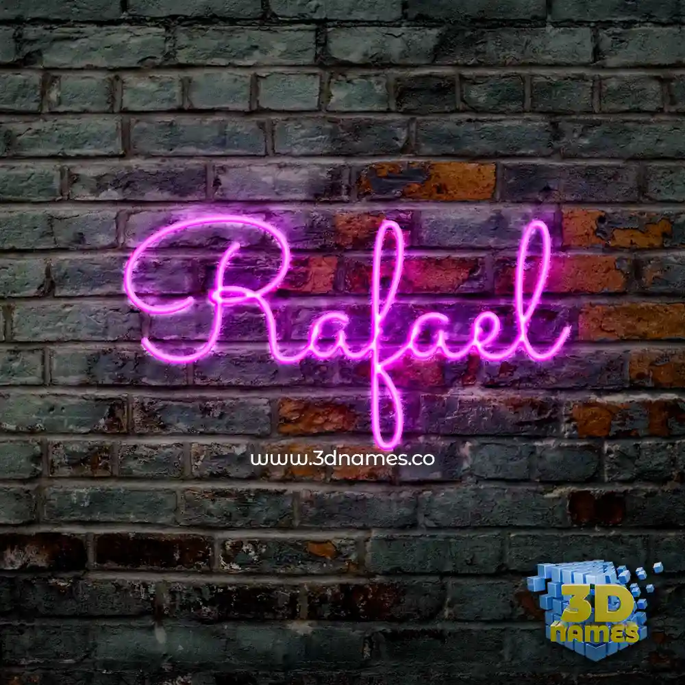 rafael in Pink Neon style - 3D name wallpaper