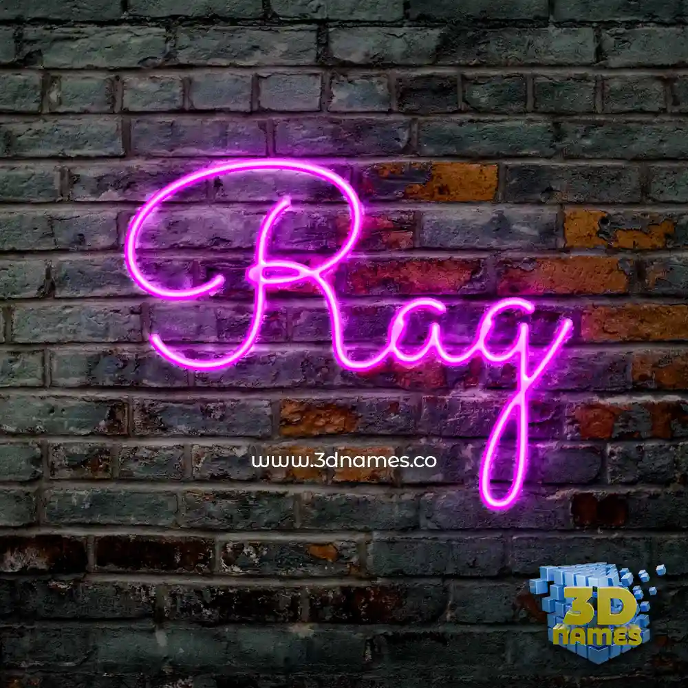 rag in Pink Neon style - 3D name wallpaper