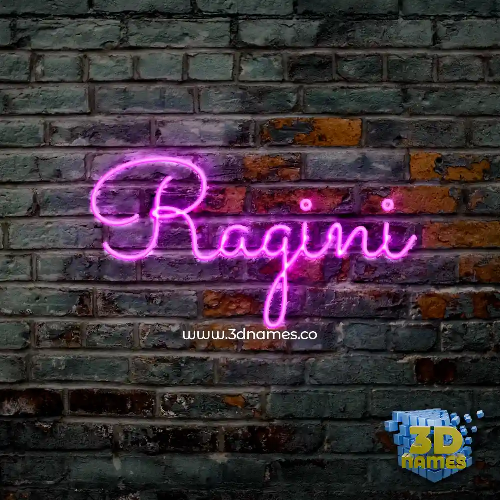 ragini in Pink Neon style - 3D name wallpaper