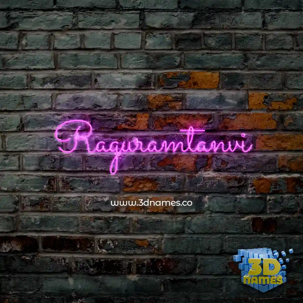 raguramtanvi in Pink Neon style - 3D name wallpaper