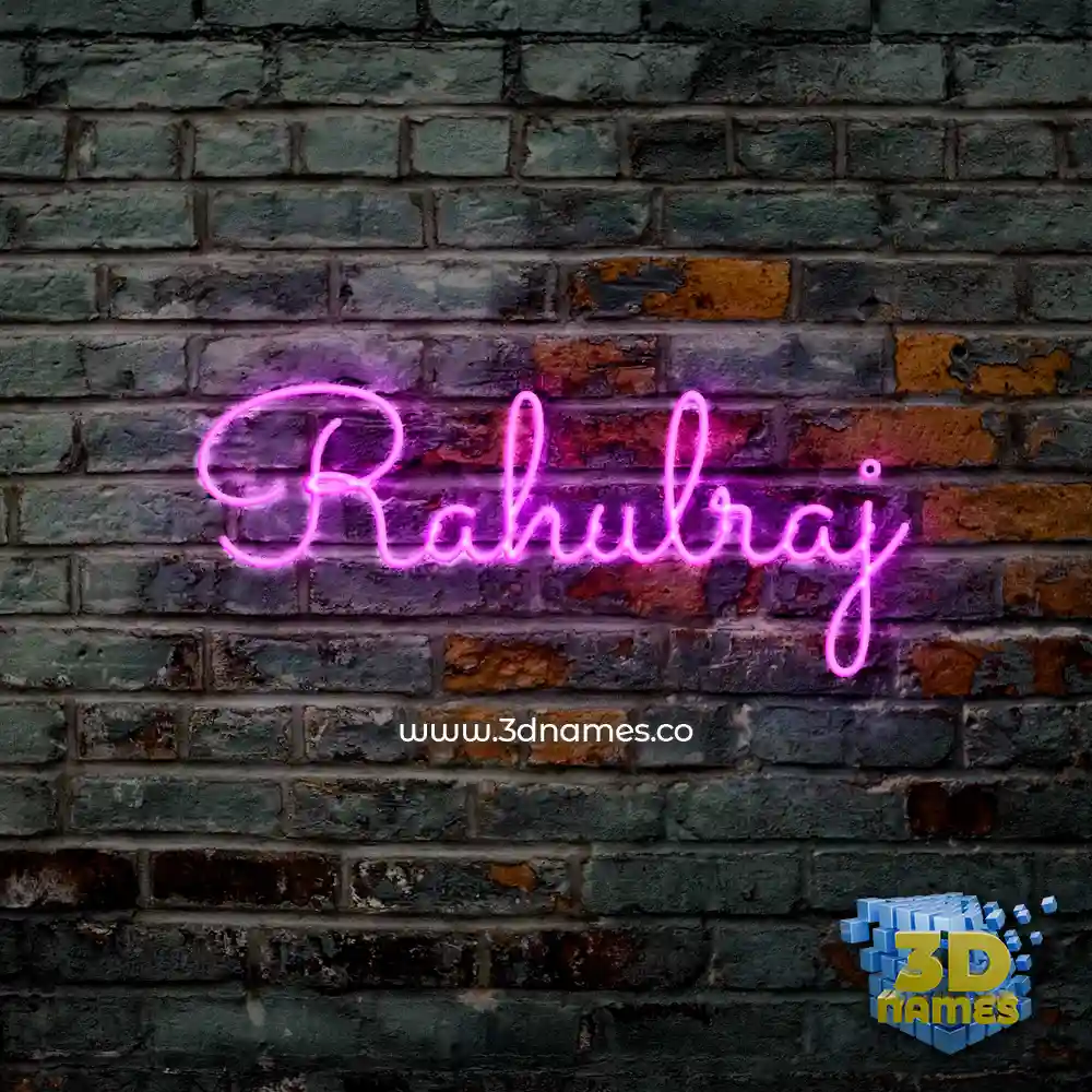 rahulraj in Pink Neon style - 3D name wallpaper