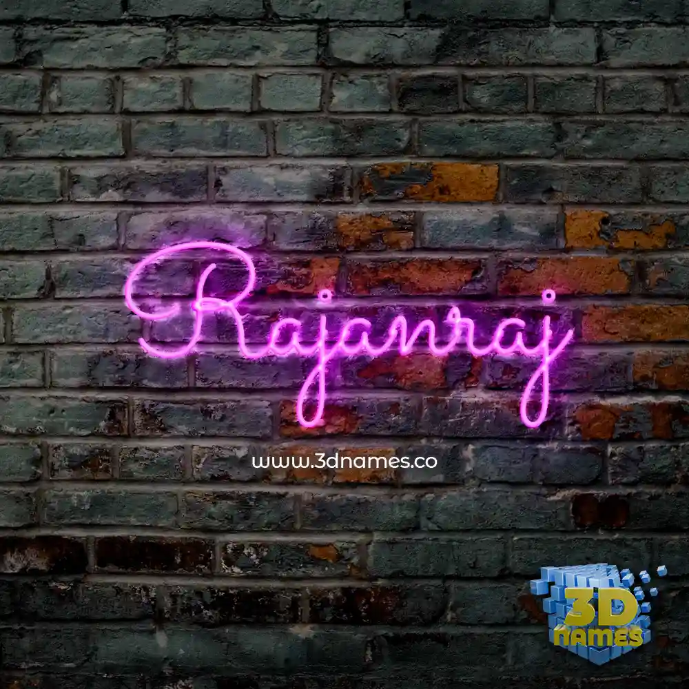 rajanraj in Pink Neon style - 3D name wallpaper