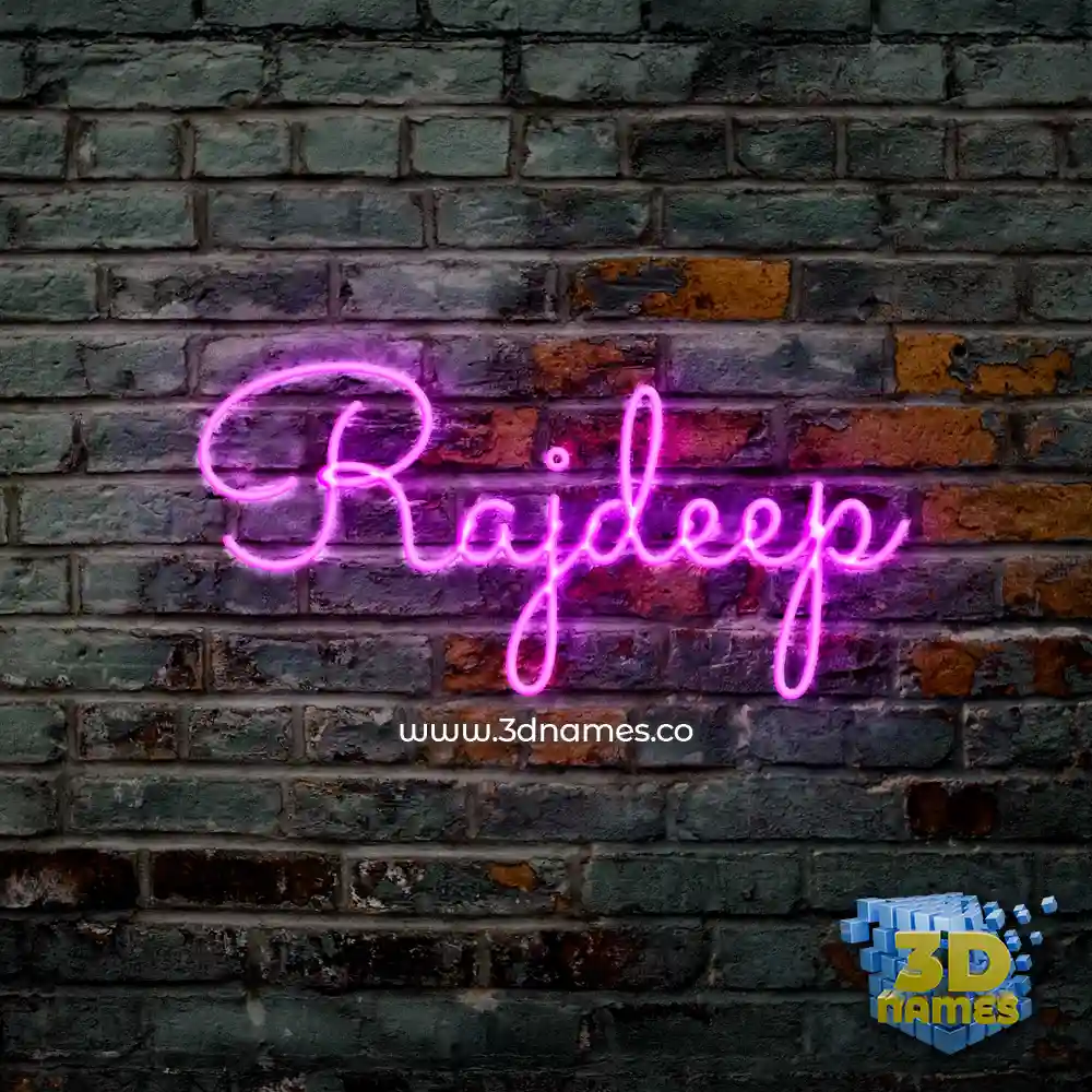 rajdeep in Pink Neon style - 3D name wallpaper
