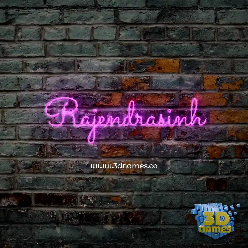 rajendrasinh in Pink Neon style - 3D name wallpaper