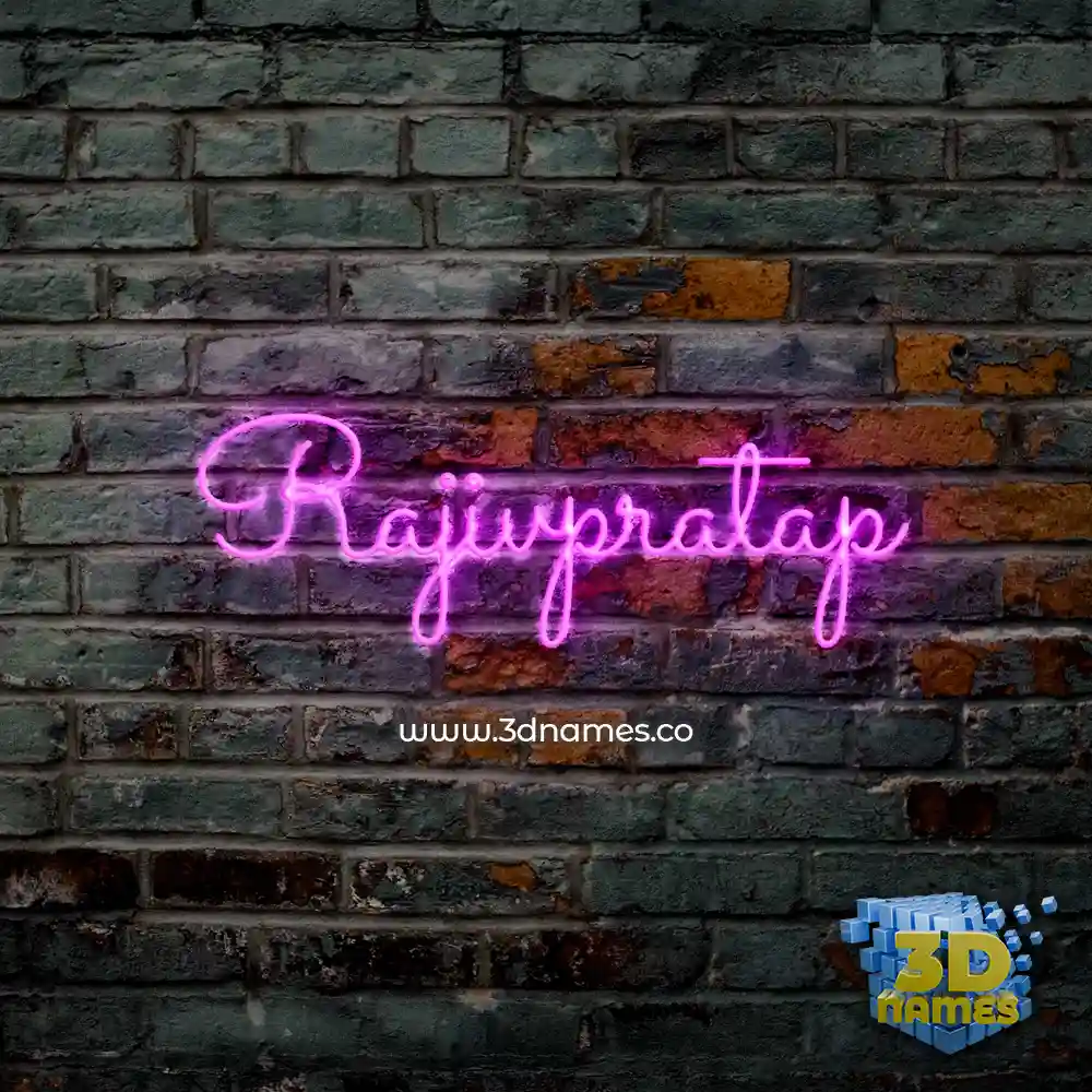 rajivpratap in Pink Neon style - 3D name wallpaper
