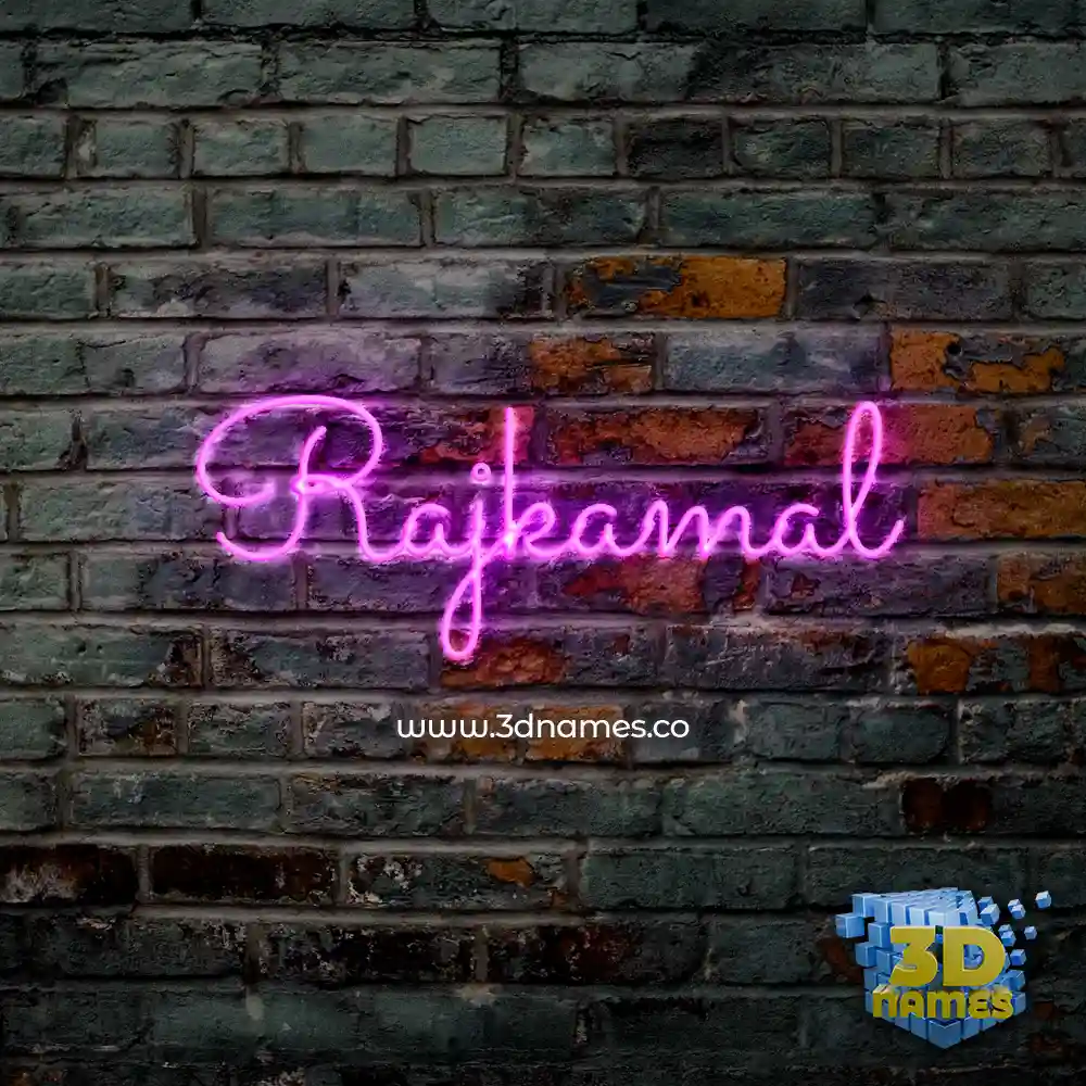 rajkamal in Pink Neon style - 3D name wallpaper