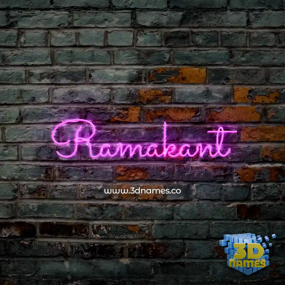 ramakant in Pink Neon style - 3D name wallpaper