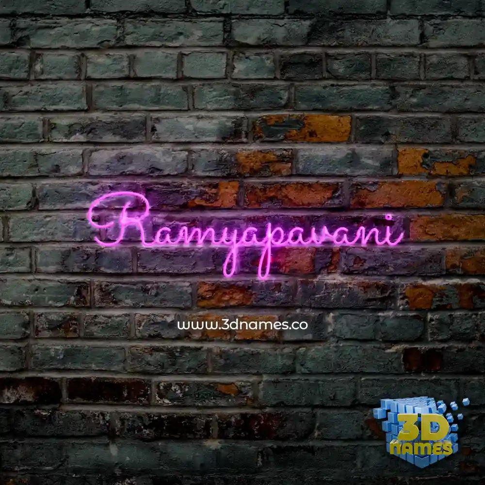 ramyapavani in Pink Neon style - 3D name wallpaper