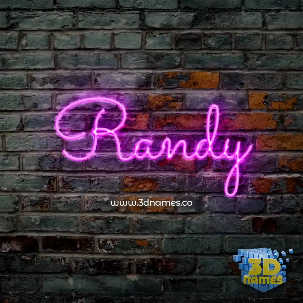 randy in Pink Neon style - 3D name wallpaper