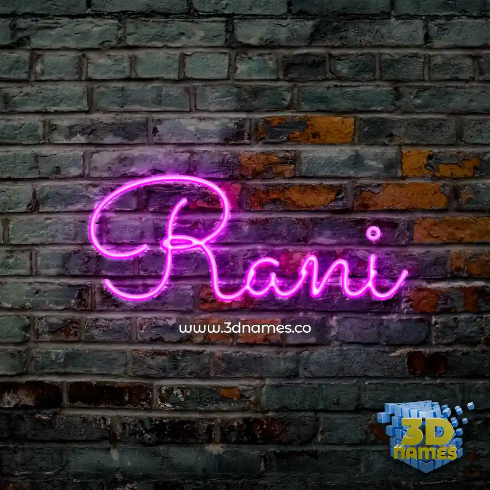rani in Pink Neon style - 3D name wallpaper