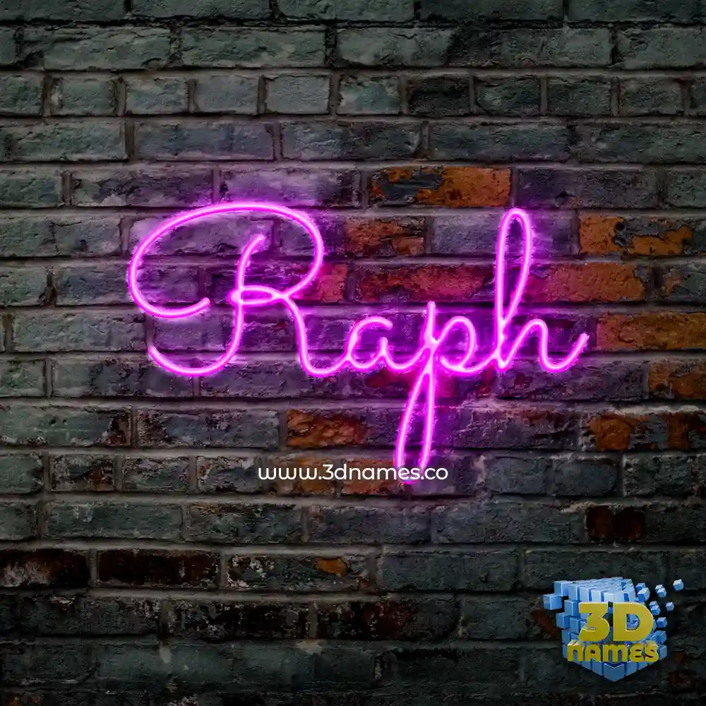 raph in Pink Neon style - 3D name wallpaper