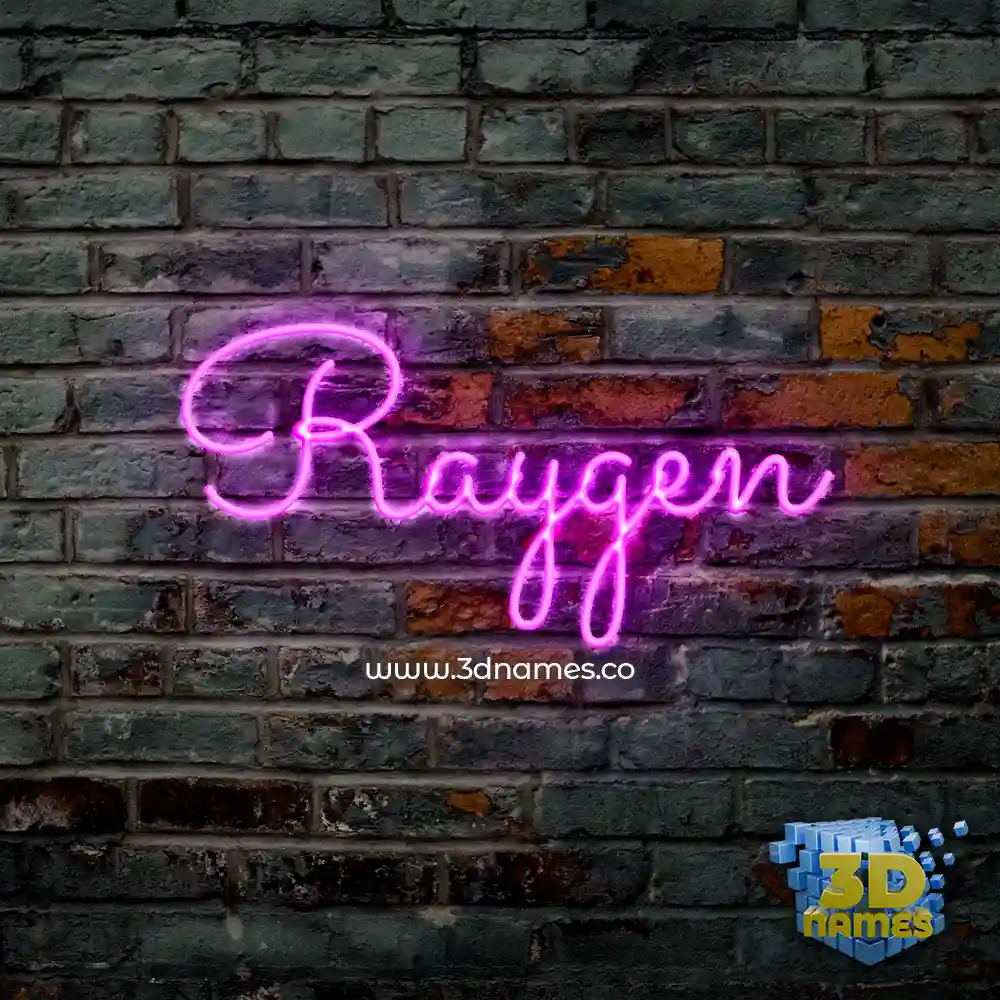 raygen in Pink Neon style - 3D name wallpaper