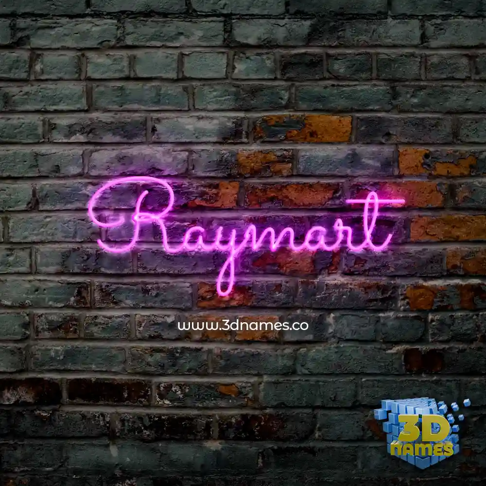 raymart in Pink Neon style - 3D name wallpaper