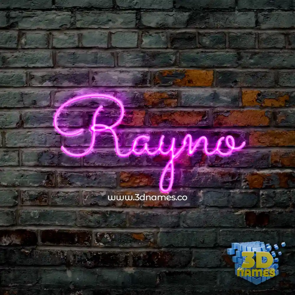 rayno in Pink Neon style - 3D name wallpaper