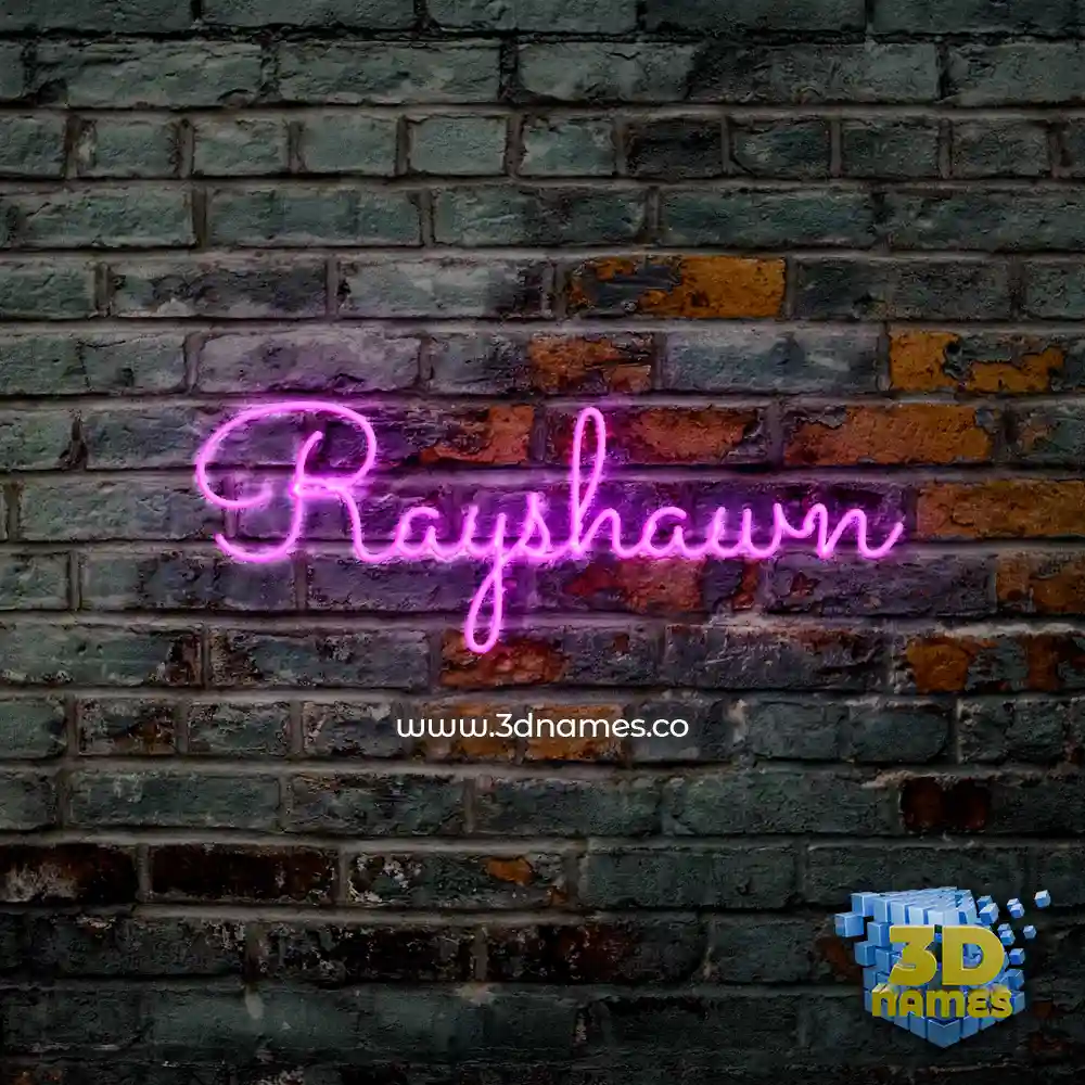 rayshawn in Pink Neon style - 3D name wallpaper