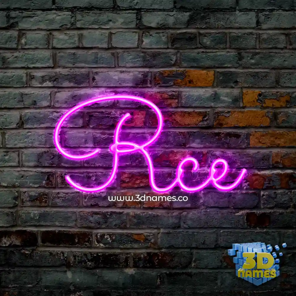 rce in Pink Neon style - 3D name wallpaper