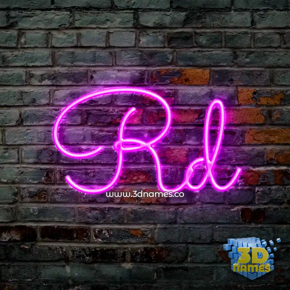 rd in Pink Neon style - 3D name wallpaper