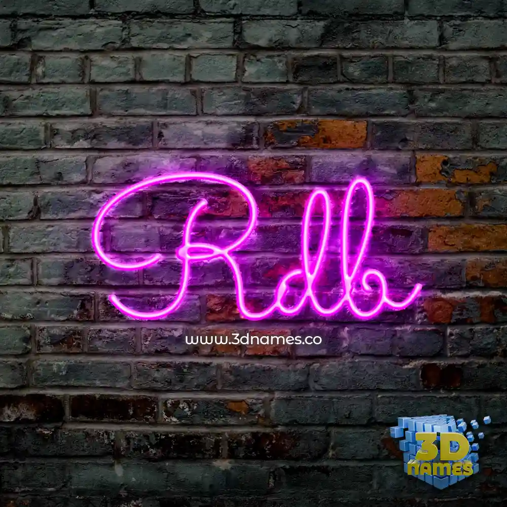 rdb in Pink Neon style - 3D name wallpaper