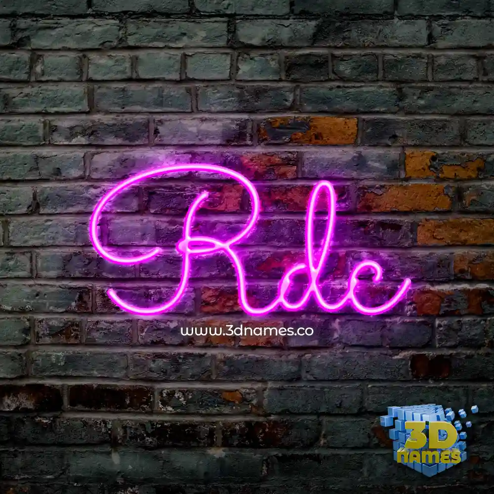 rdc in Pink Neon style - 3D name wallpaper