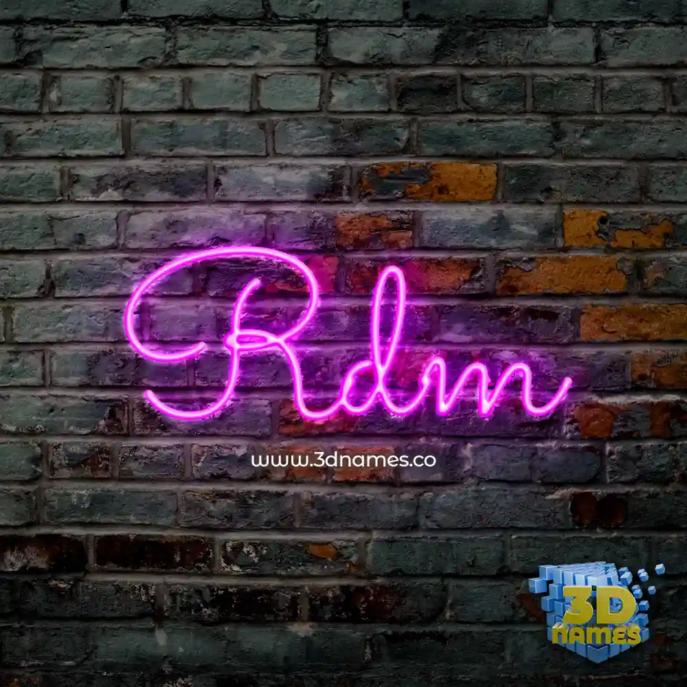 rdm in Pink Neon style - 3D name wallpaper