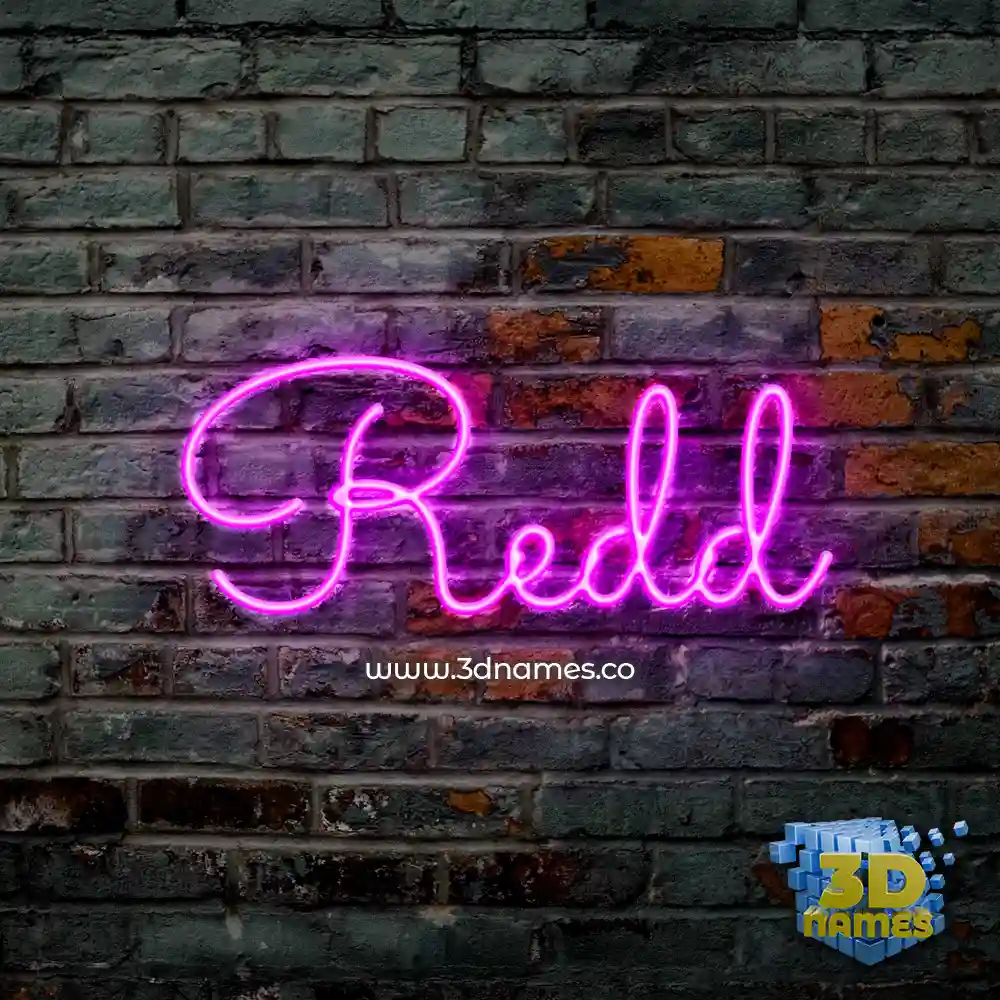 redd in Pink Neon style - 3D name wallpaper