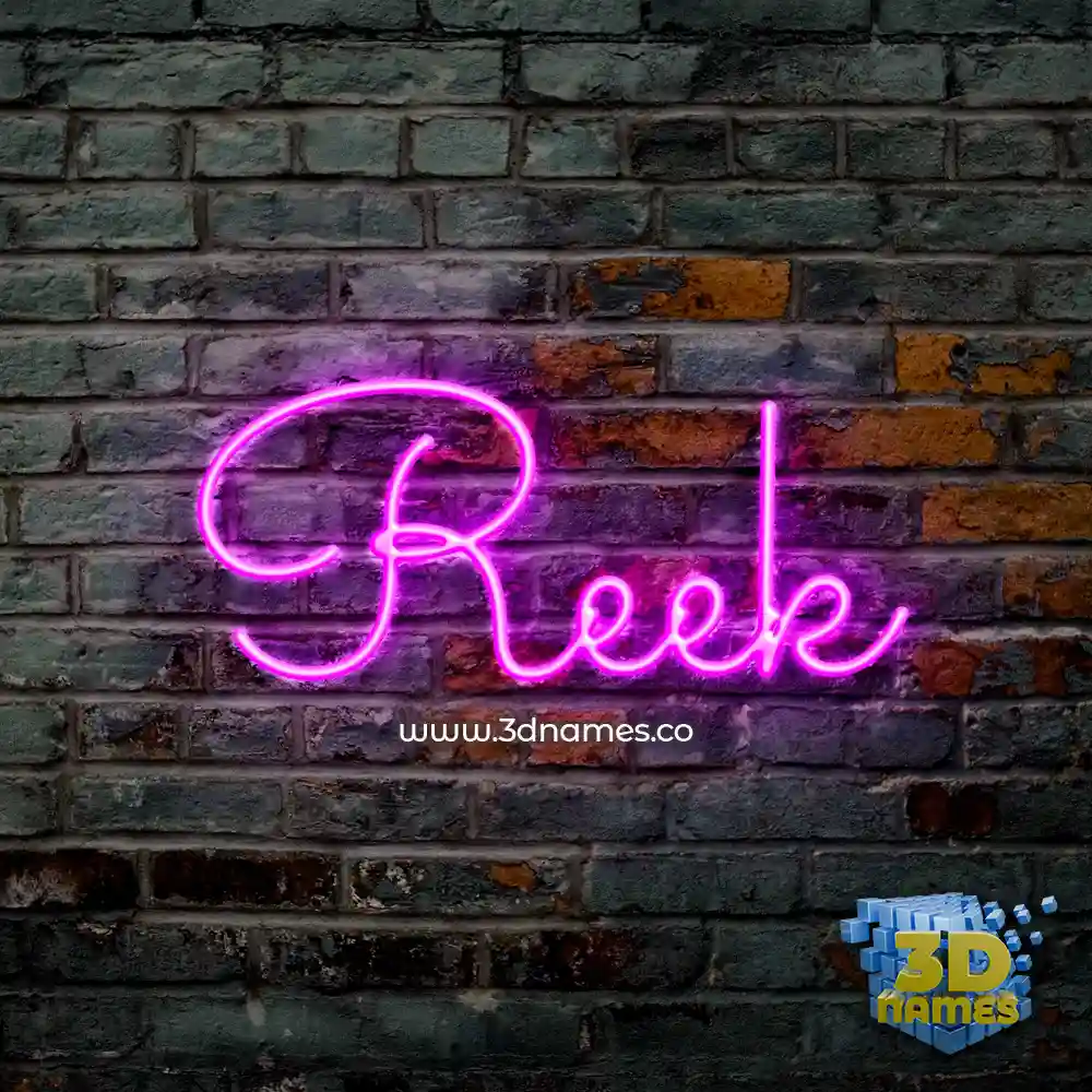 reek in Pink Neon style - 3D name wallpaper