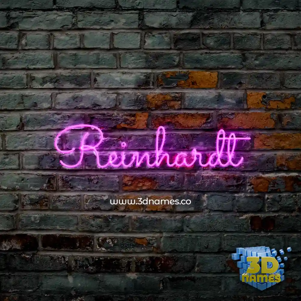 reinhardt in Pink Neon style - 3D name wallpaper