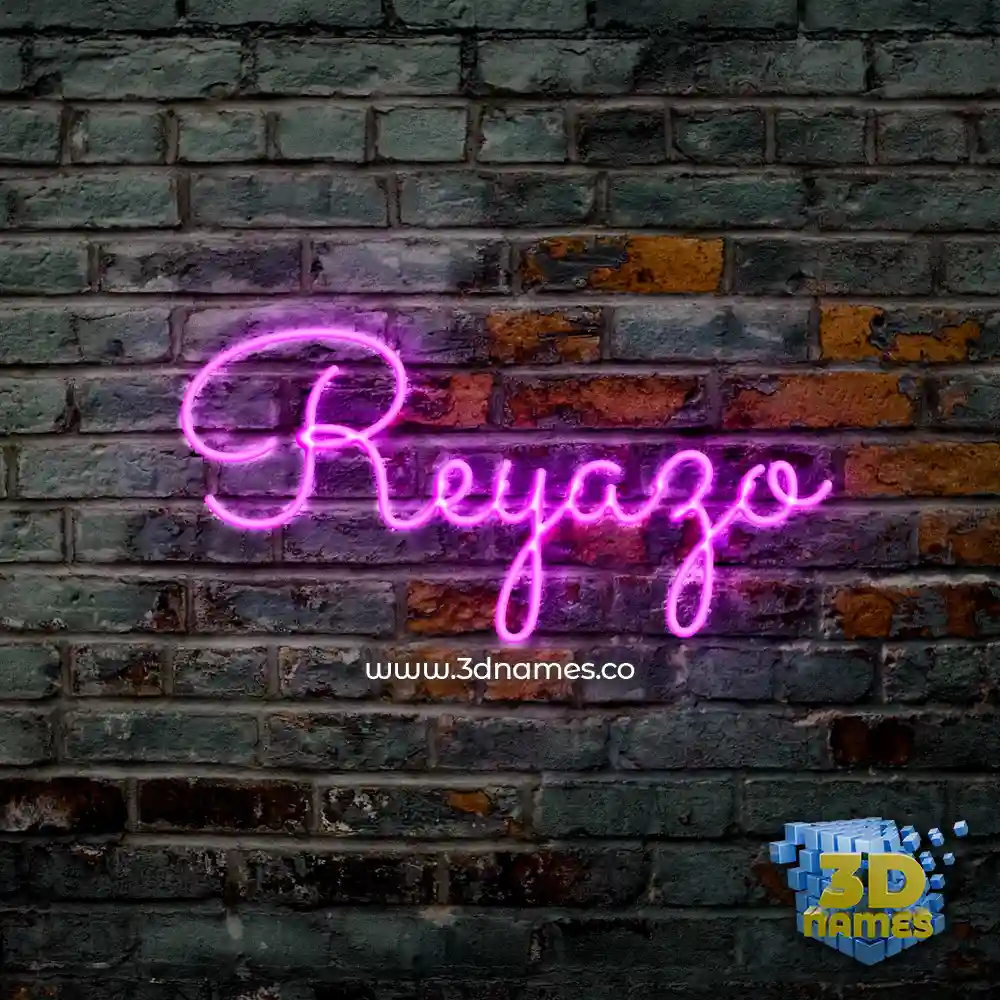 reyazo in Pink Neon style - 3D name wallpaper
