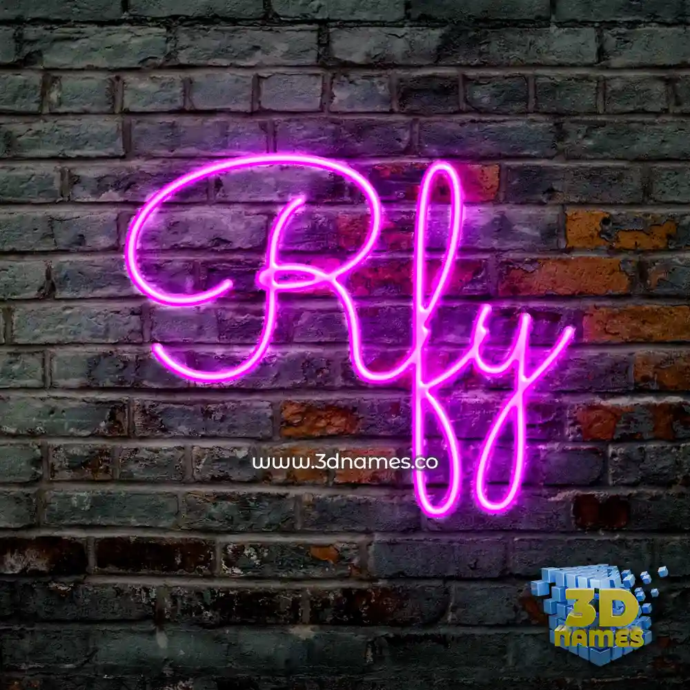 rfy in Pink Neon style - 3D name wallpaper