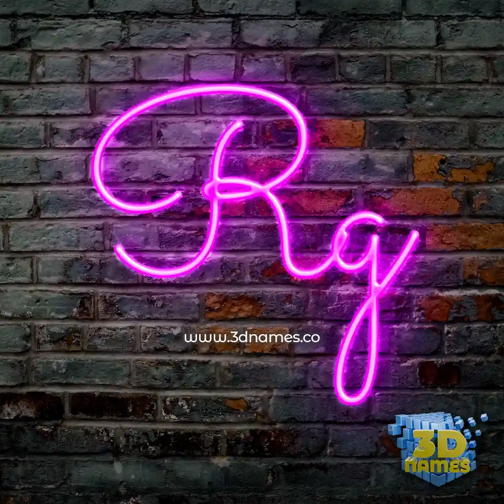 rg in Pink Neon style - 3D name wallpaper