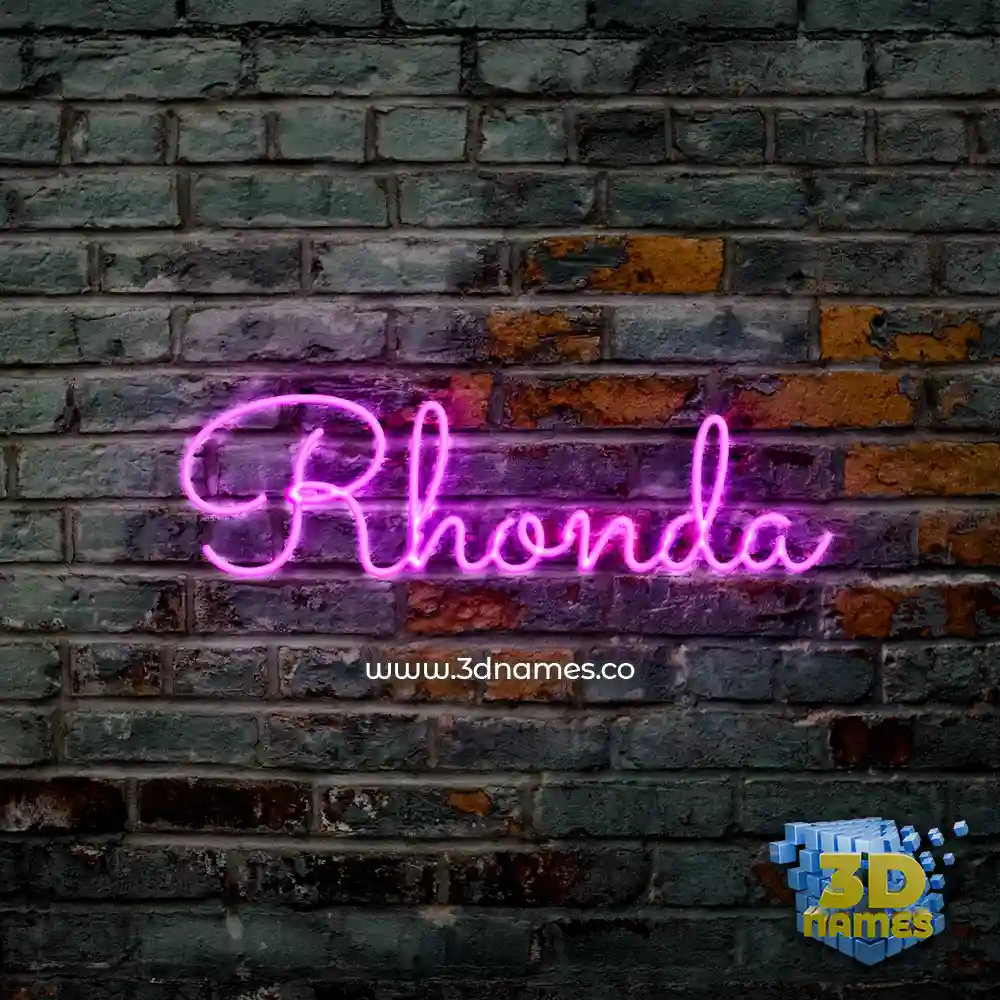 rhonda in Pink Neon style - 3D name wallpaper
