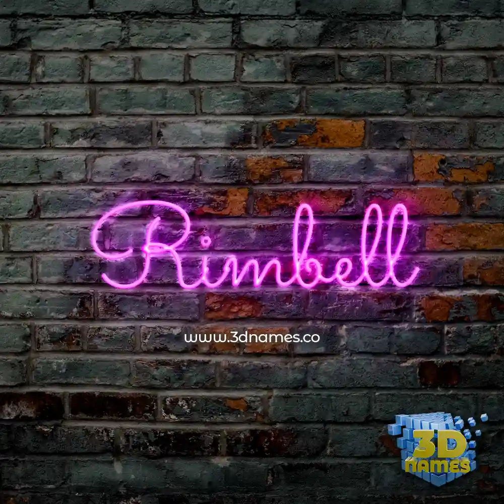 rimbell in Pink Neon style - 3D name wallpaper