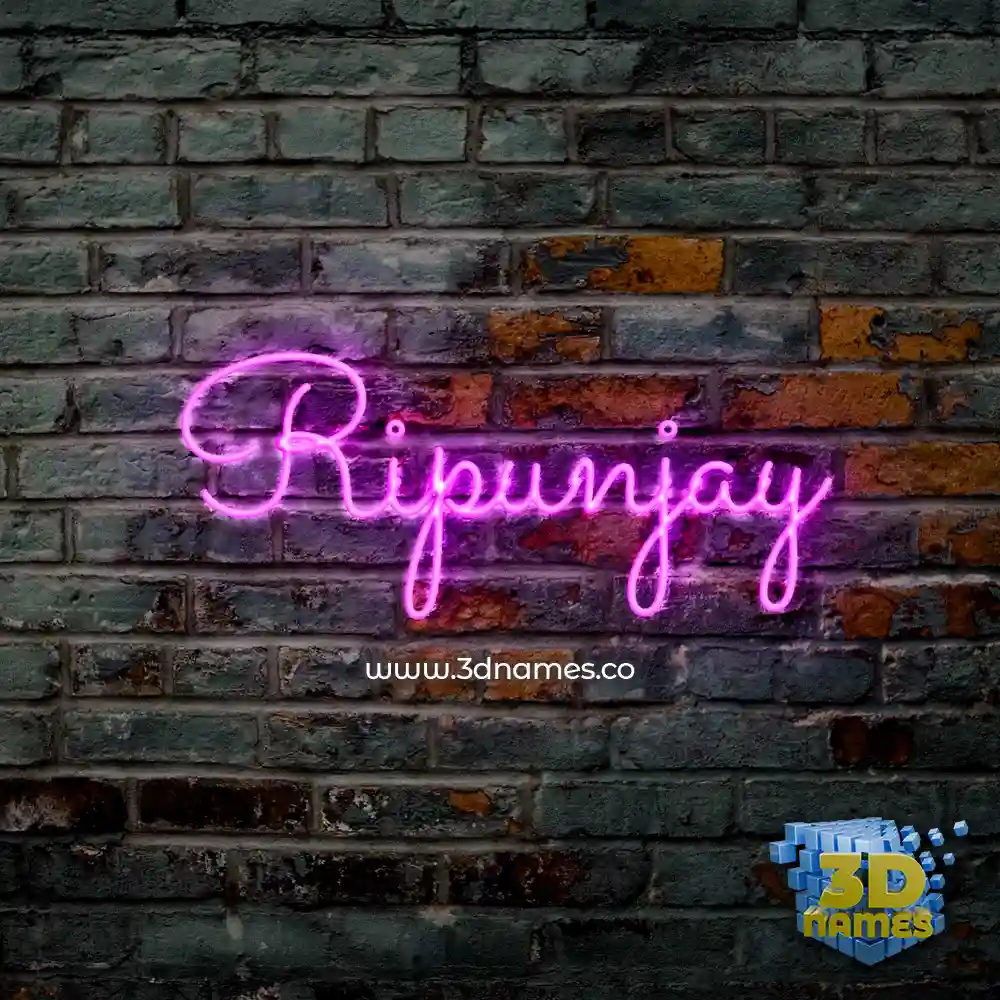 ripunjay in Pink Neon style - 3D name wallpaper