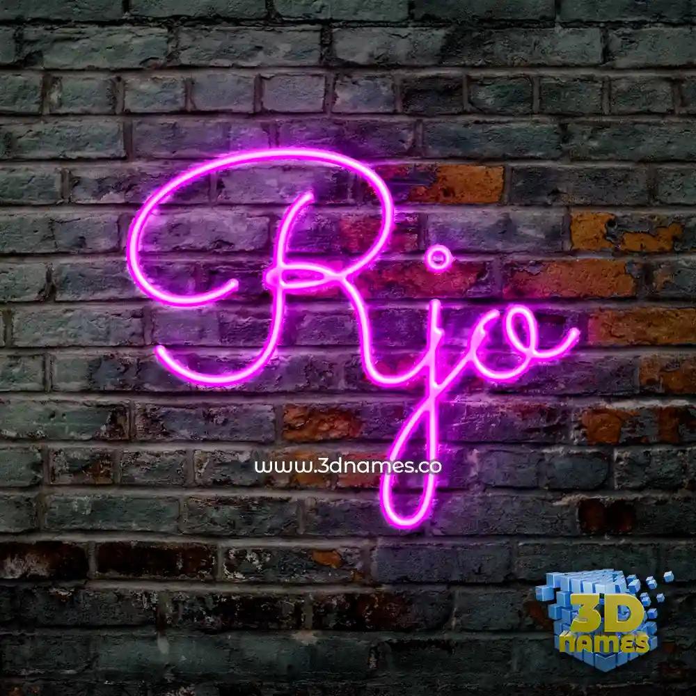 rjo in Pink Neon style - 3D name wallpaper