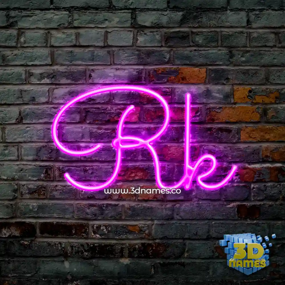 rk in Pink Neon style - 3D name wallpaper