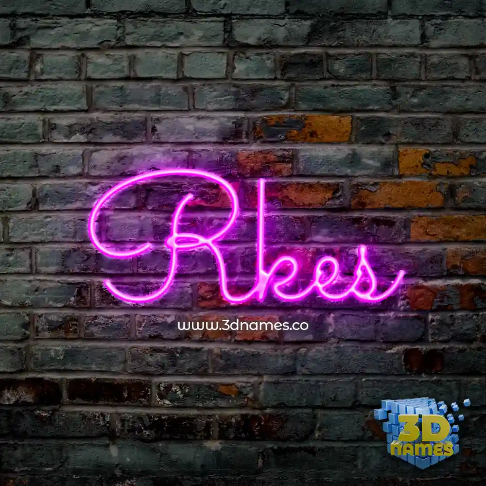 rkes in Pink Neon style - 3D name wallpaper
