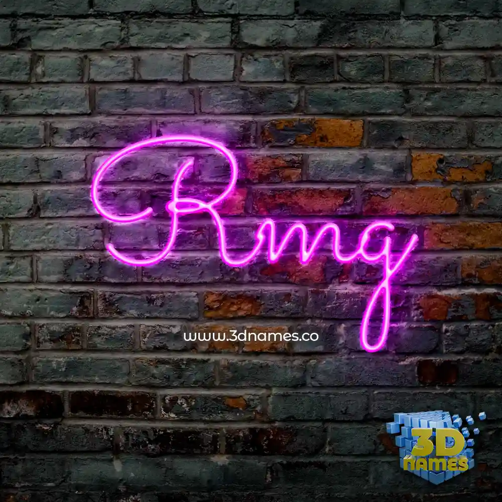rmg in Pink Neon style - 3D name wallpaper