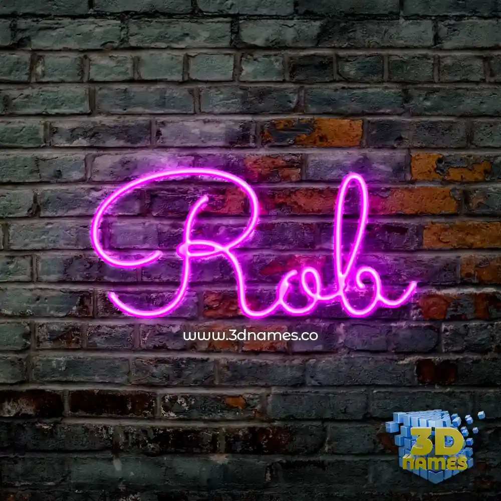 rob in Pink Neon style - 3D name wallpaper