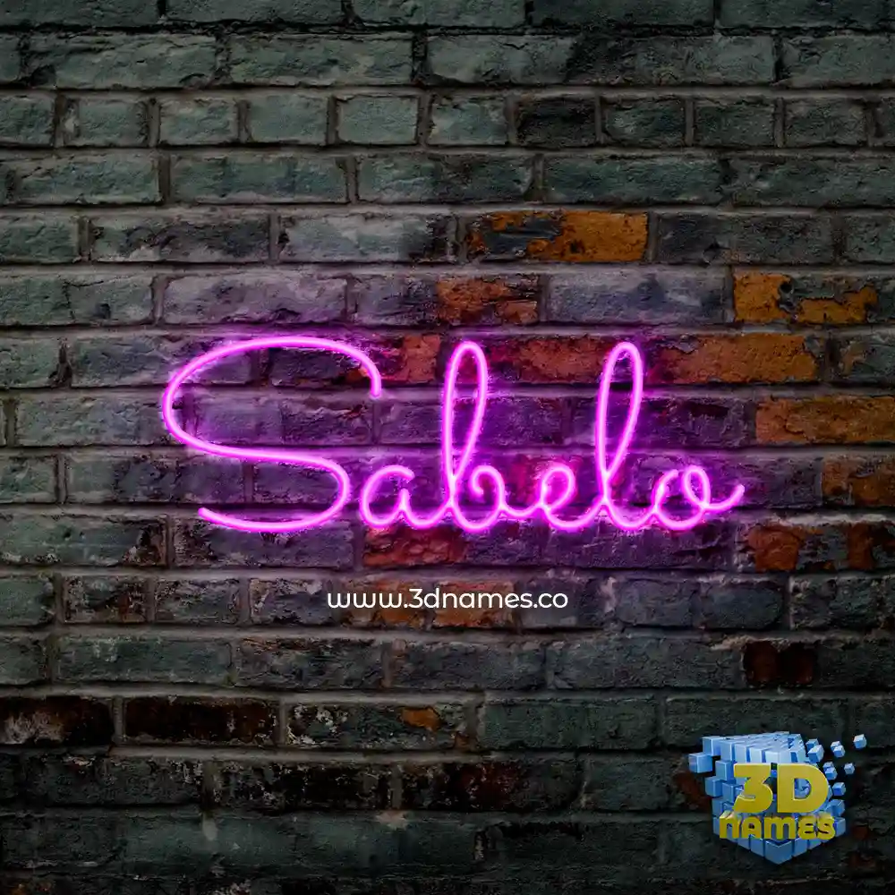sabelo in Pink Neon style - 3D name wallpaper